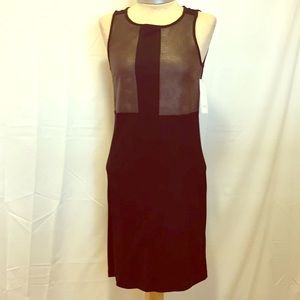 NWT Karen Kane Black Brown Faux Snakeskin Shift